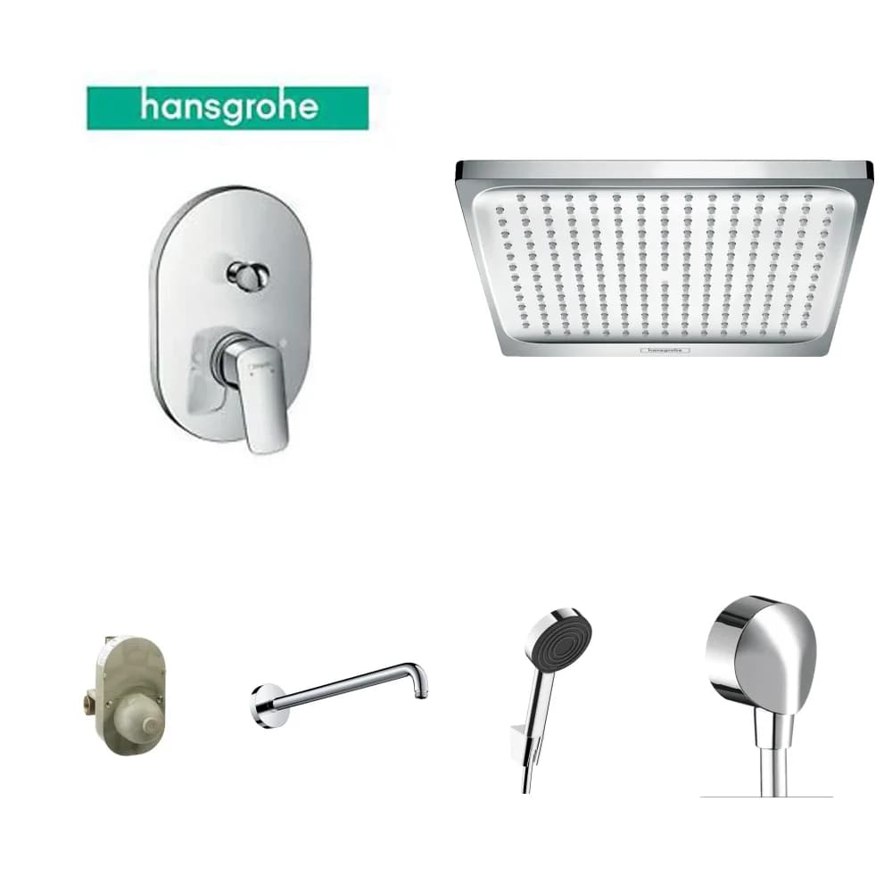 Hansgrohe Logis 2 Çıkış Ankastre Duş Seti - Crometta 240