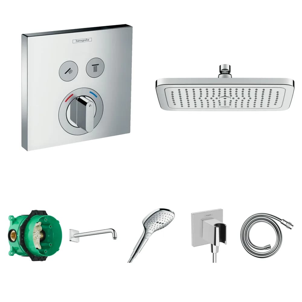 Hansgrohe ShowerSelect 2 Çıkış Ankastre Duş Seti - Croma E 280