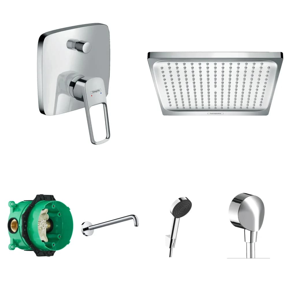 Hansgrohe Logis Loop 2 Çıkış Ankastre Duş Seti - Crometta 240
