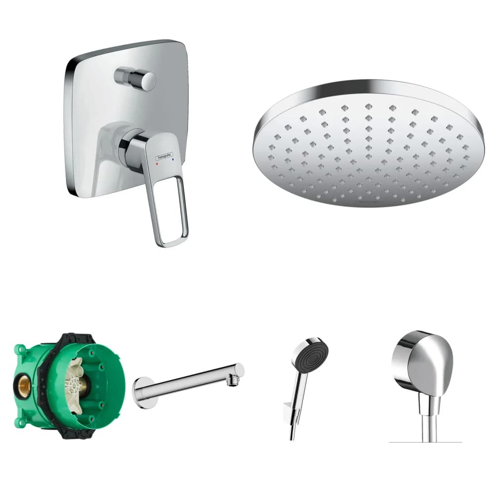 Hansgrohe Logis Loop 2 Çıkış Ankastre Duş Seti - Vernis Blend 200