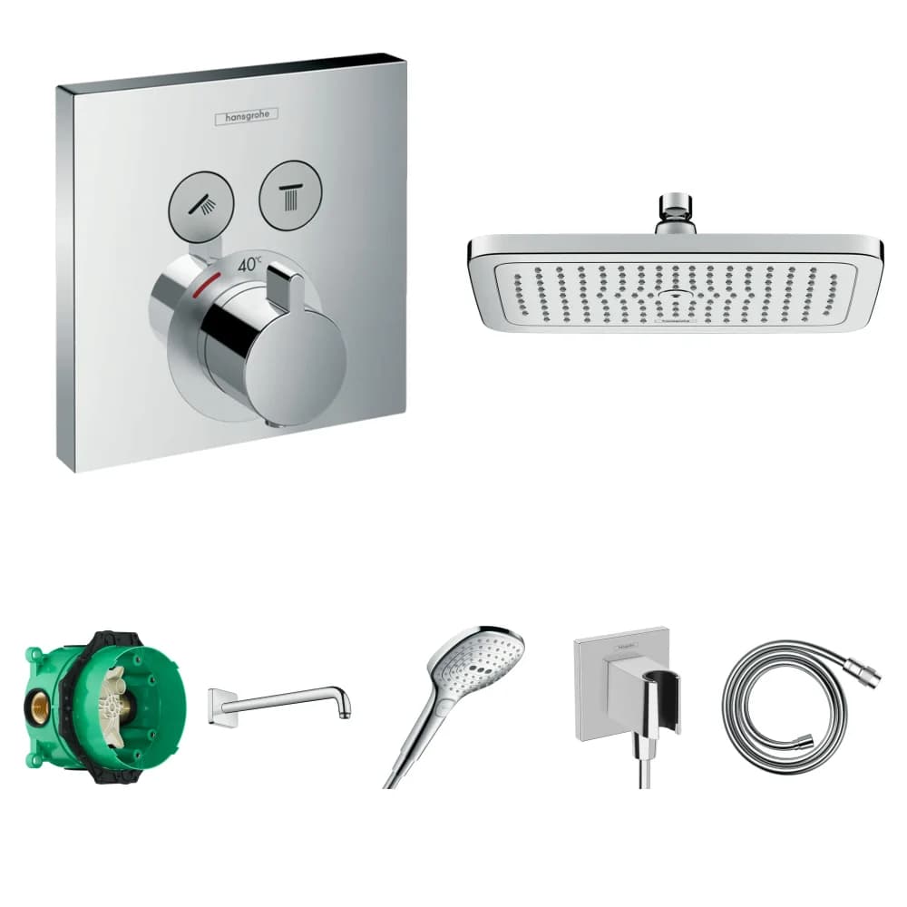 Hansgrohe ShowerSelect 2 Çıkış Ankastre Duş Seti - Croma E 280