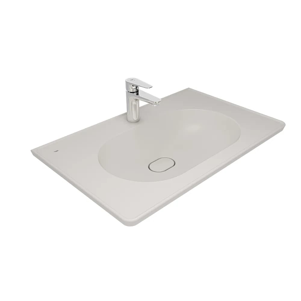 Kale Zero 2.0 80x50 Cm Mat İnci Etajerli Lavabo
