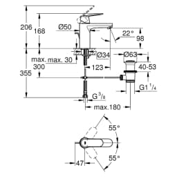 Grohe Eurocosmo Krom M Lavabo Bataryası görsel 2