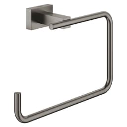 Grohe Essentials Cube New Antrasit Fırçalanmış Havlu Halkası görsel 1