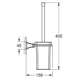 Grohe Grandera Krom Tuvalet Fırçalığı görsel 2