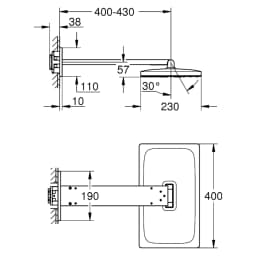 Grohe Rainshower Aqua Altın Fırçalanmış Tepe Duşu görsel 2