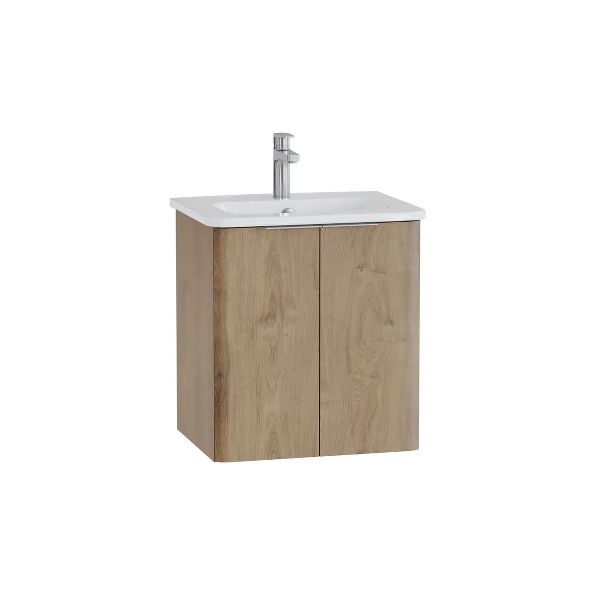 Vitra Mia Plus Round 60 Cm Altın Meşe İki Kapaklı Lavabo Dolabı