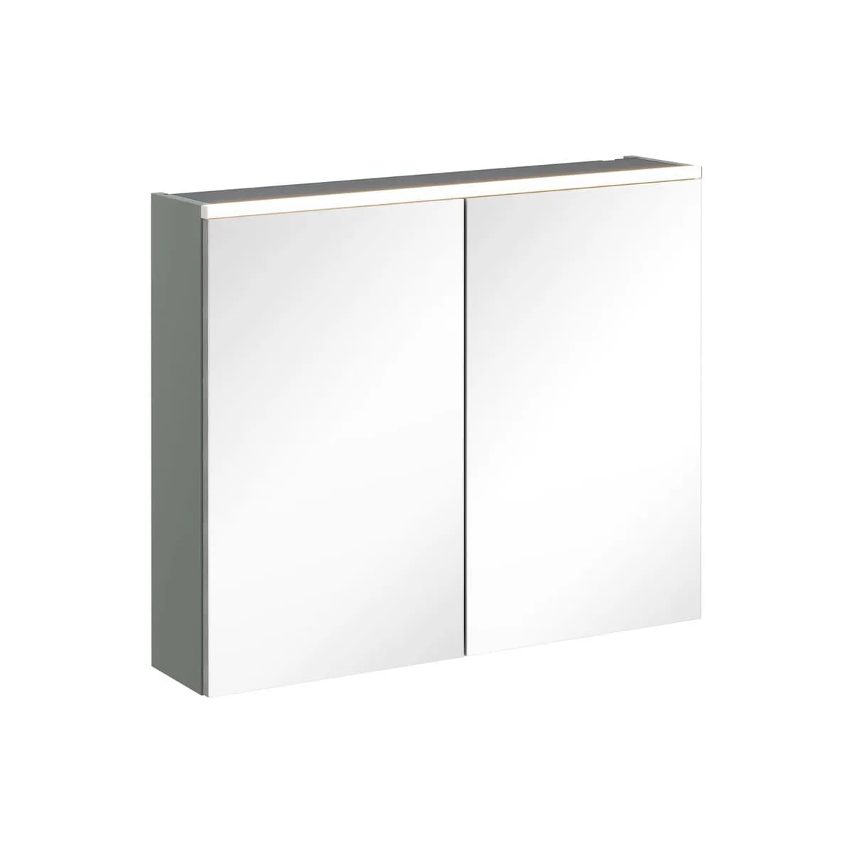 Vitra Core 80 Cm Mat Gri İki Kapaklı Aydınlatmalı Dolaplı Ayna