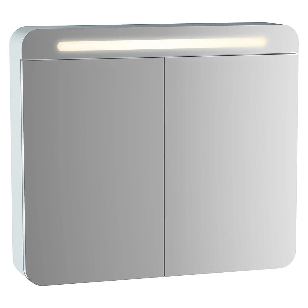 Vitra Sento 80 Cm Mat Beyaz İki Kapaklı Aydınlatmalı Dolaplı Ayna
