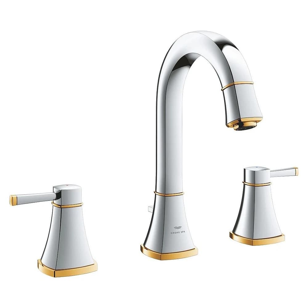 Grohe Grandera Krom Altın 3 Delikli L Lavabo Bataryası
