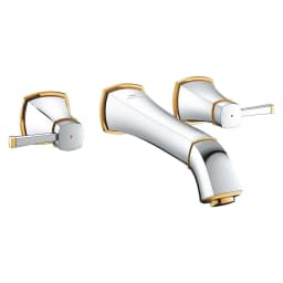 Grohe Grandera Krom Altın Ankastre L Lavabo Bataryası görsel 1