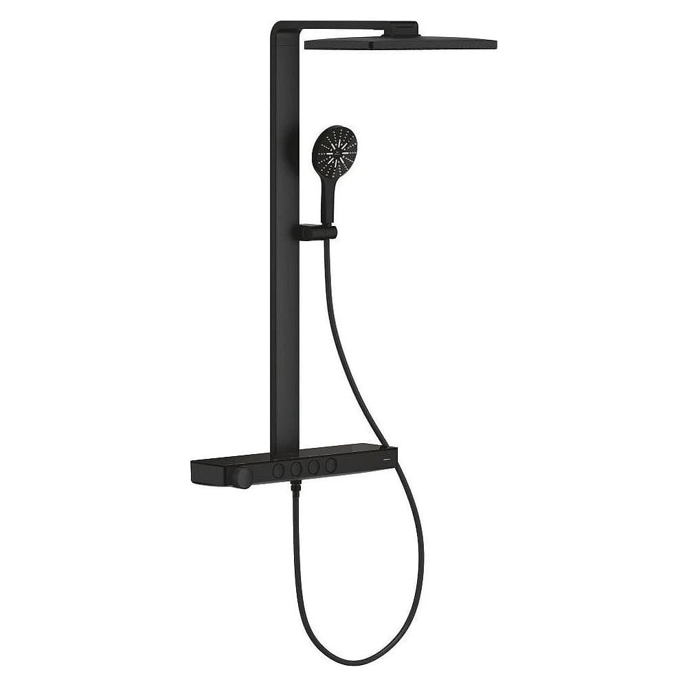 Grohe Rainshower Aqua Pure Siyah Duvardan Duş Sistemi
