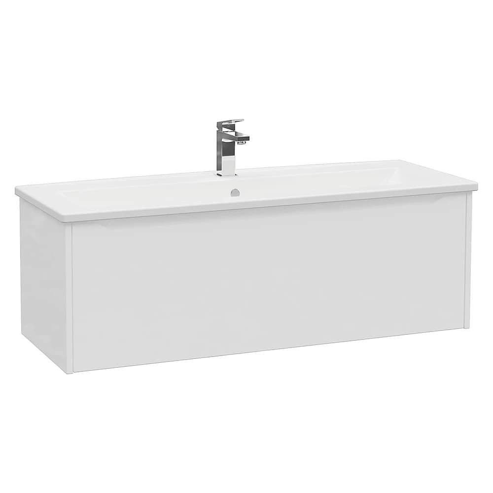 Vitra Integra Square 120 Cm Mat Beyaz Tek Çekmeceli Lavabo Dolabı