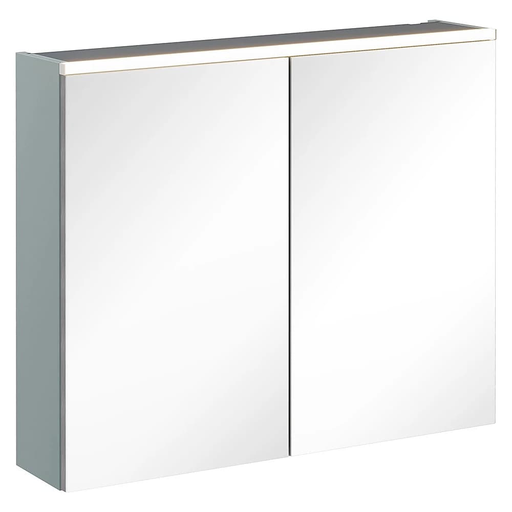 Vitra Core 80 Cm Mat Fiyord Yeşili Aydınlatmalı Dolaplı Ayna