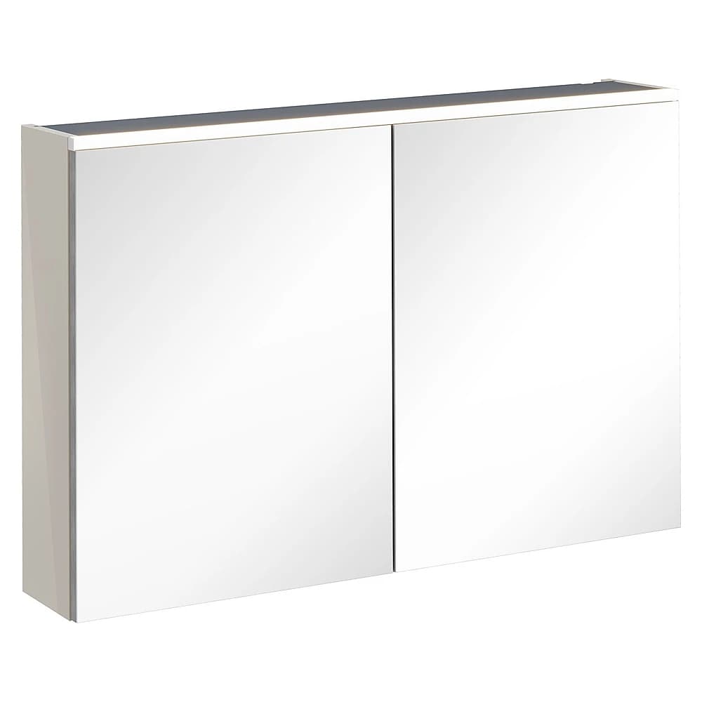 Vitra Core 100 Cm Parlak Sahra Beji Aydınlatmalı Dolaplı Ayna