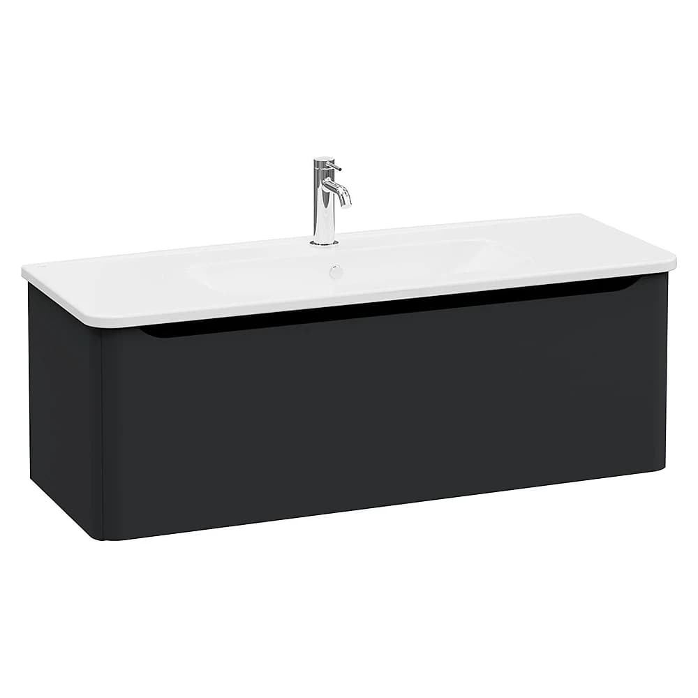 Vitra Integra Round 120 Cm Mat Grafit Tek Çekmeceli Lavabo Dolabı