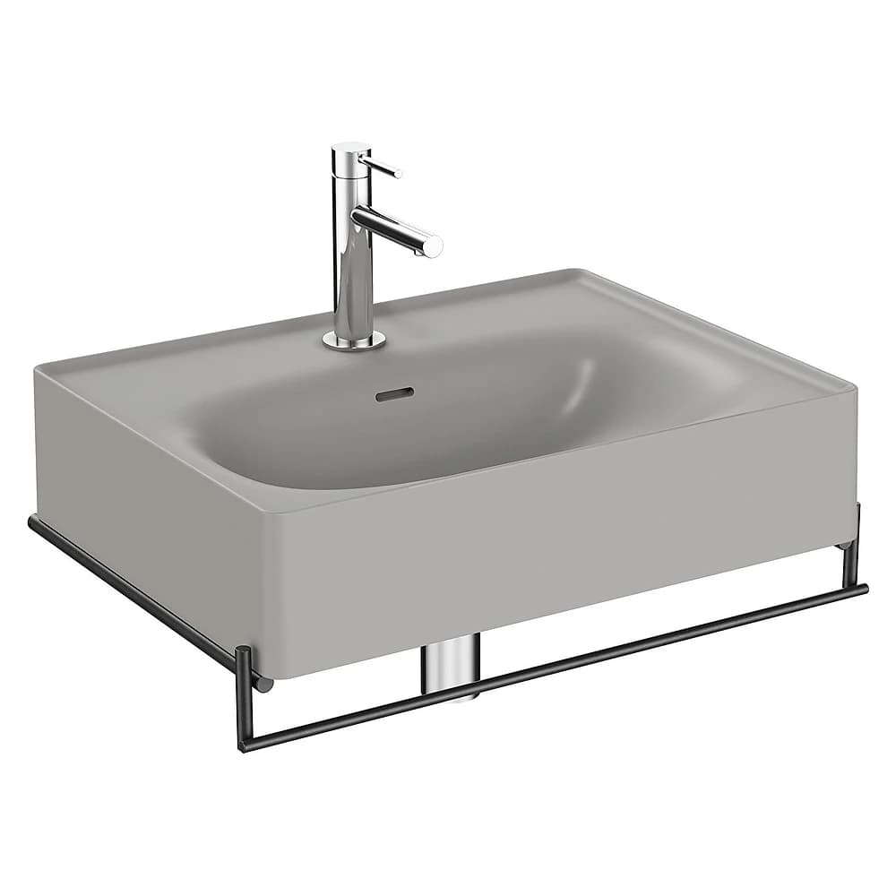 Vitra Equal 60 Cm Gri Gri Lavabolu Havluluklu Lavabo Ünitesi