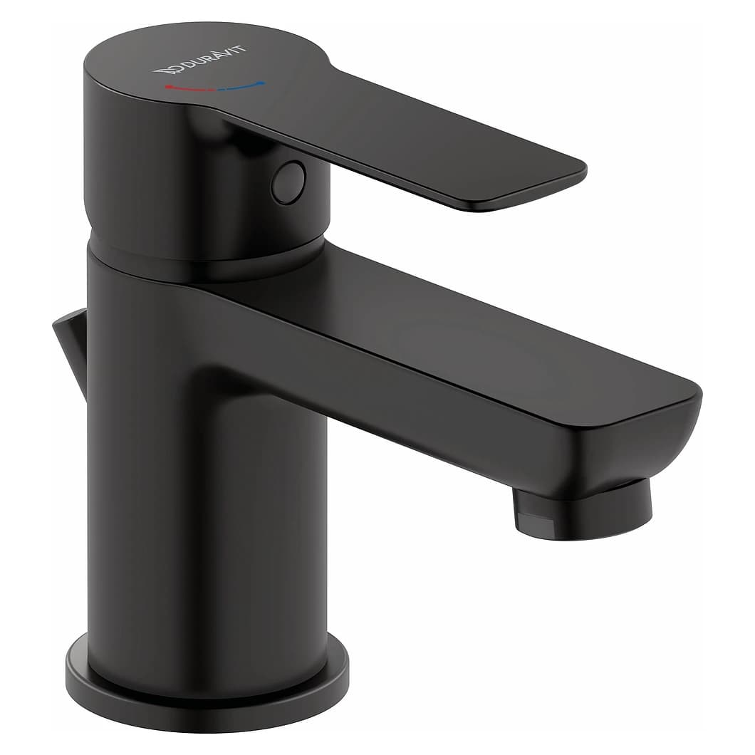 Duravit D-Code Gider Setli Mat Siyah Lavabo Bataryası