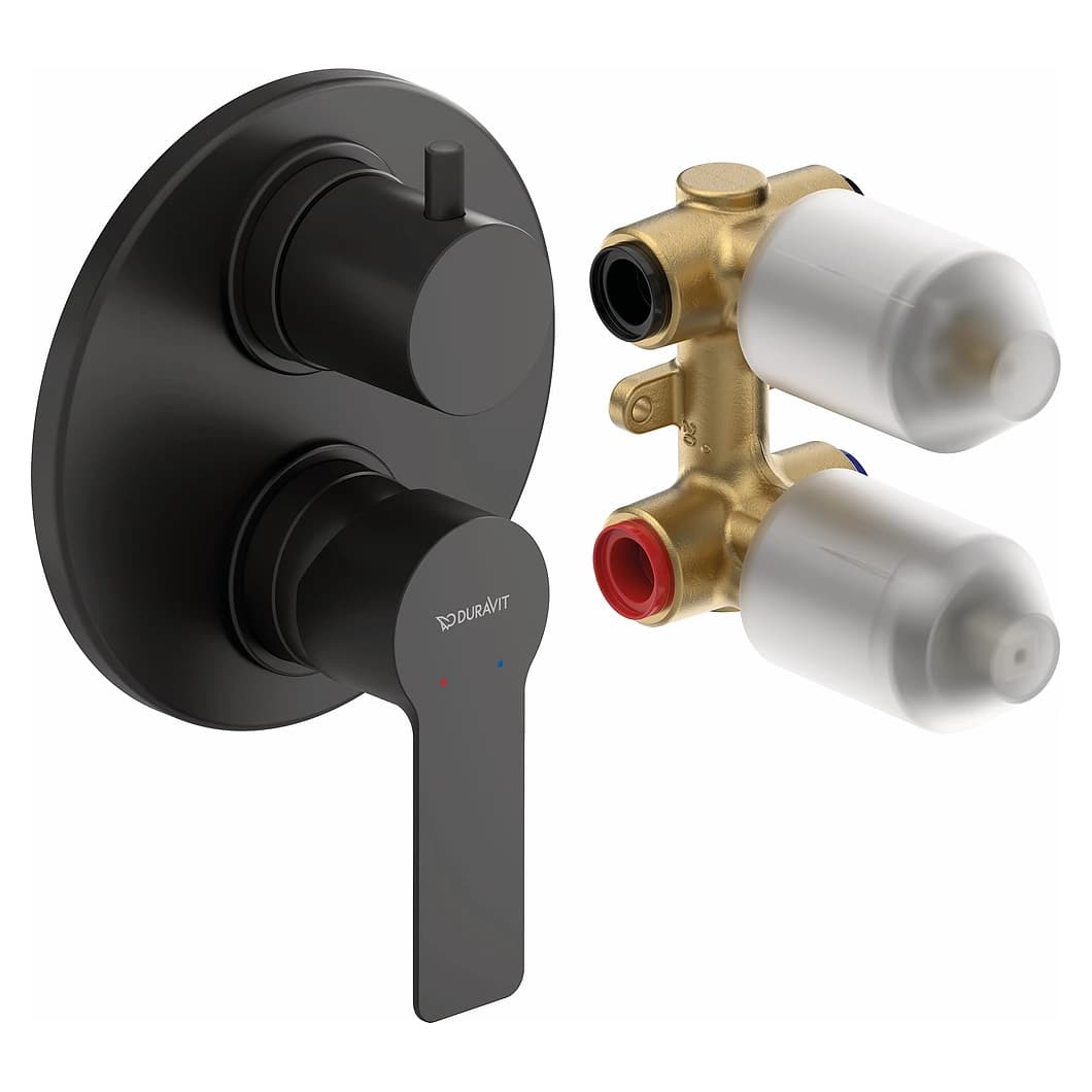 Duravit D-Code Mat Siyah 137 Mm Ankastre Duş Bataryası