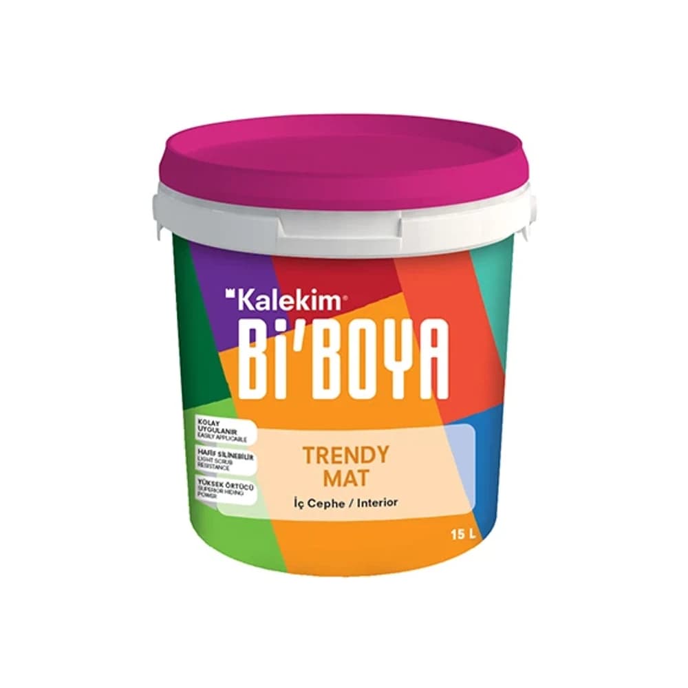 Bi'Boya Trendy Mat Beyaz 2,5 Lt İç Cephe Boyası