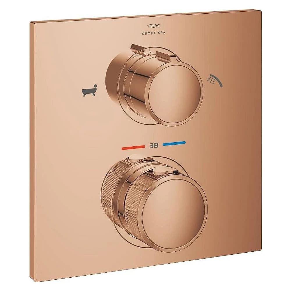 Grohe Allure Bronz Termostatik Küvet Bataryası