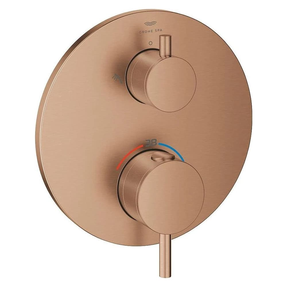 Grohe Atrio Fırçalı Bronz Termostatik Küvet Bataryası