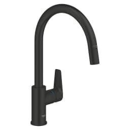 Grohe StartEdge Siyah Spiralli Yüksek Eviye Bataryası görsel 1