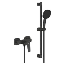Grohe Cubeo Siyah Duş Bataryalı Sürgülü Duş Seti görsel 1
