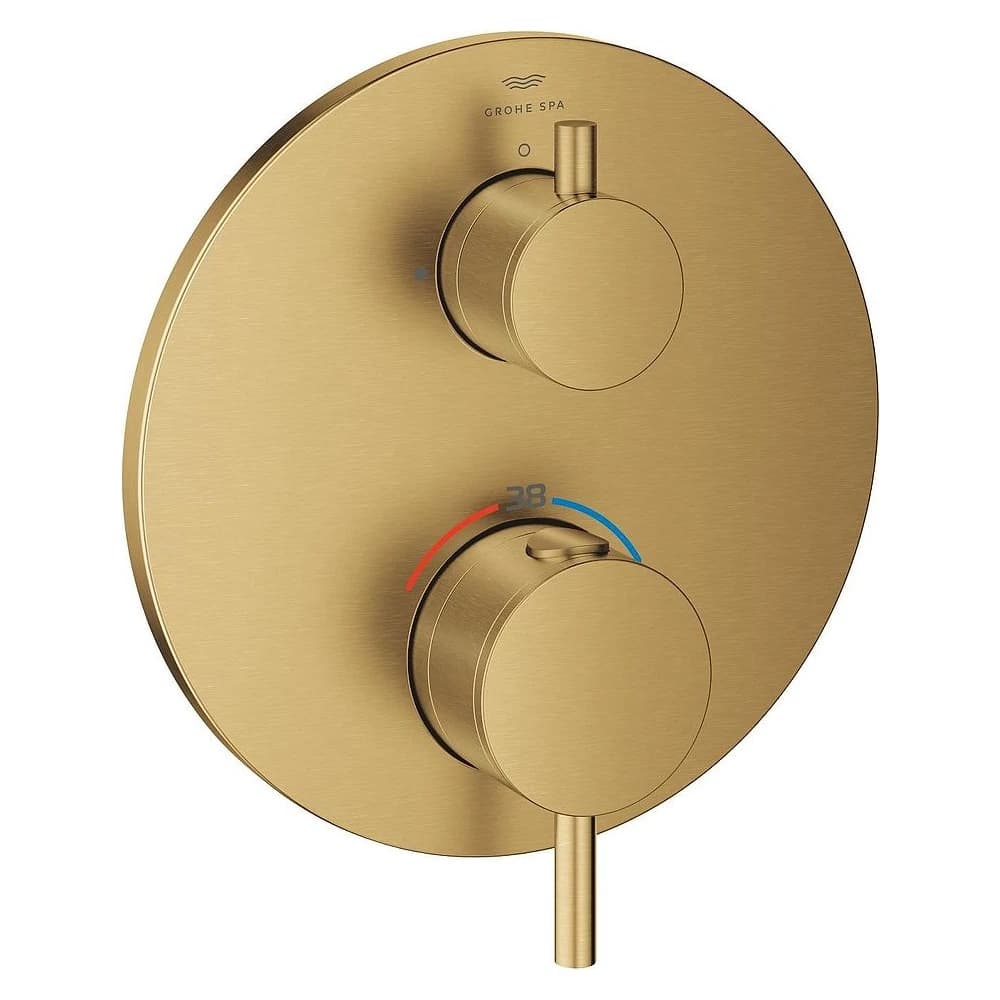 Grohe Atrio Fırçalı Altın Termostatik Ankastre Duş Bataryası