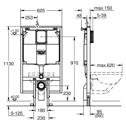 Grohe Rapid SL 113 Cm 80 Mm İnce Gömme Rezervuar 38994000 görsel 2