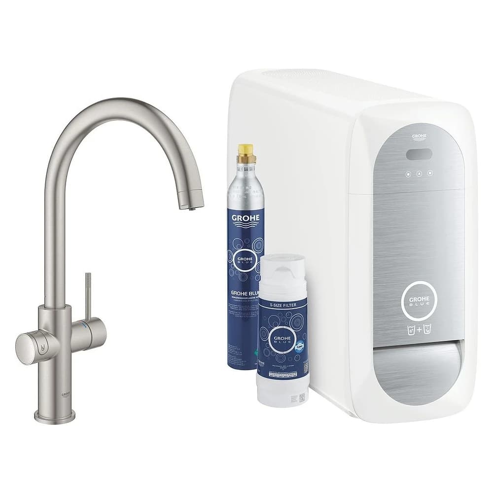 Grohe Blue Home Çelik C Gaga Başlangıç Seti