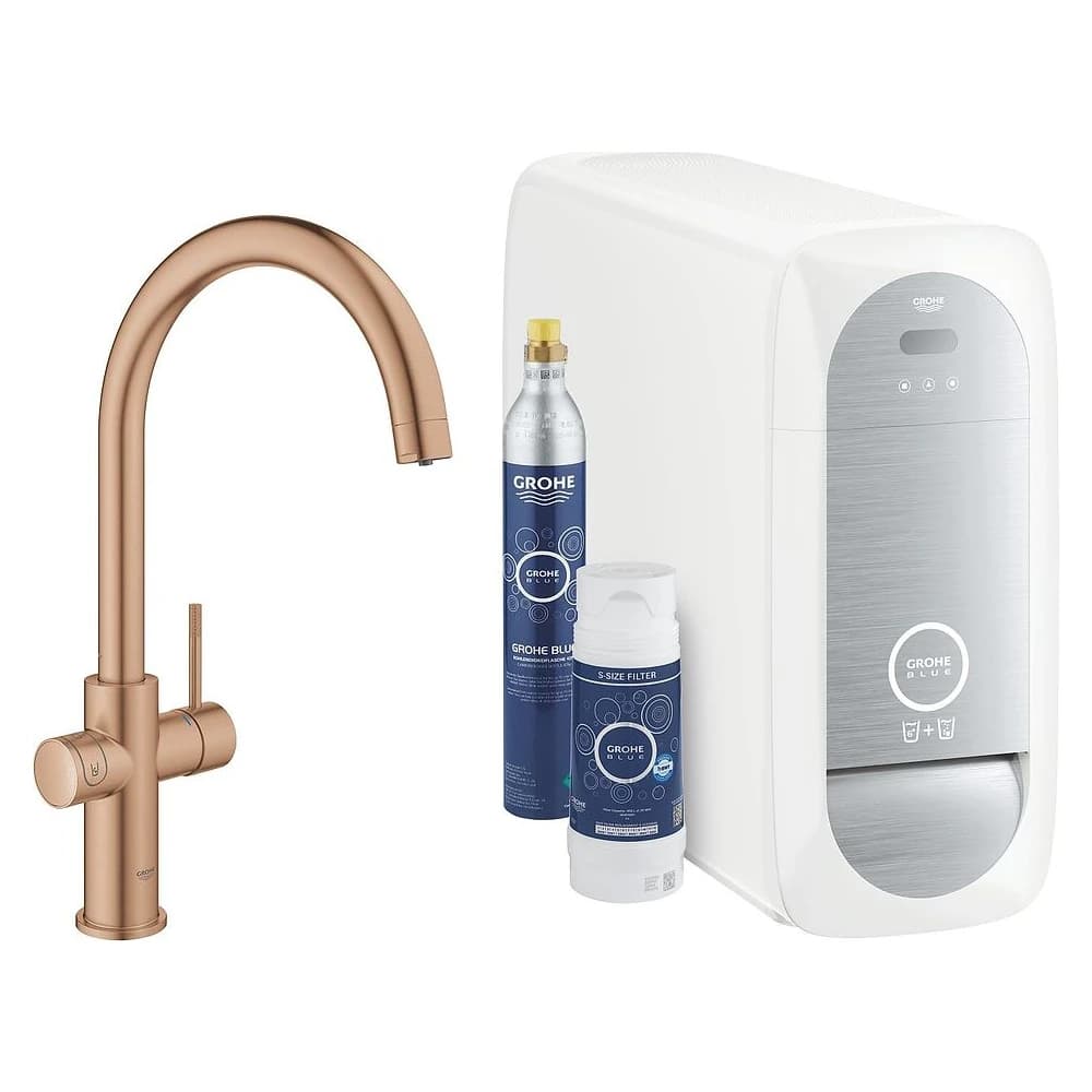 Grohe Blue Home Fırçalı Bronz C Gaga Başlangıç Seti