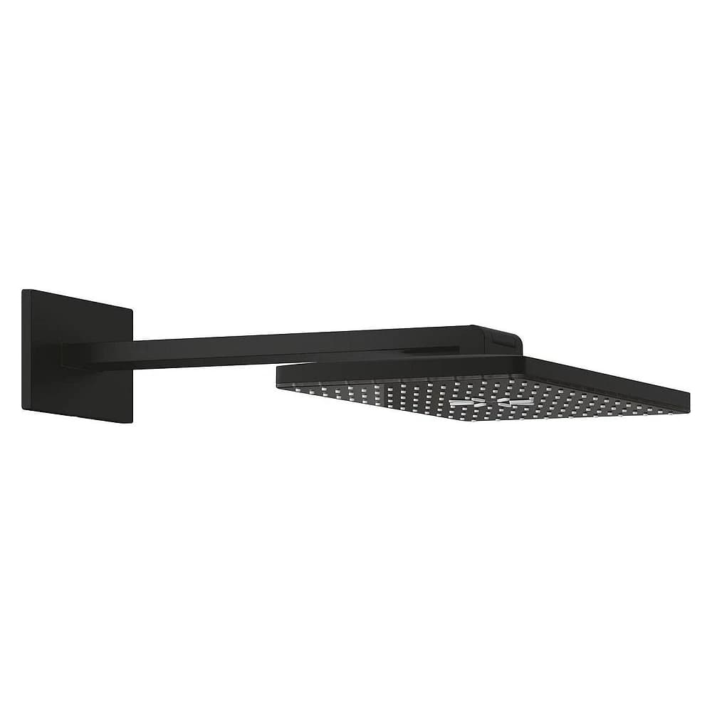 Grohe Rainshower Aqua Siyah 40x23 Cm 2 Akışlı Tepe Duşu Seti