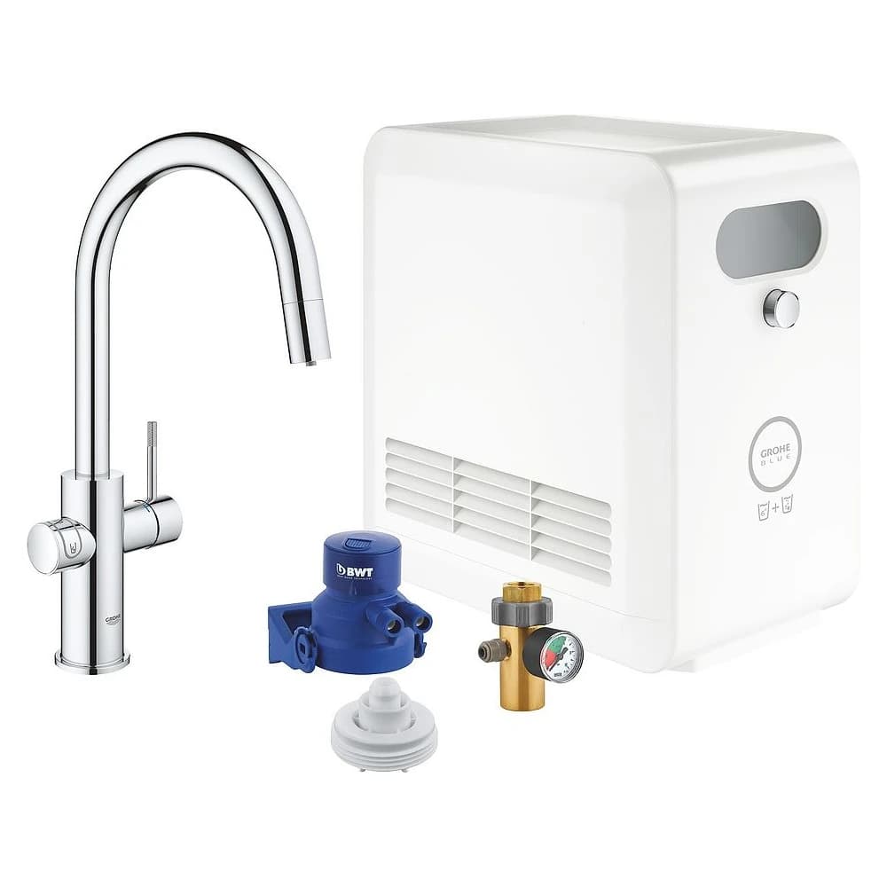 Grohe Blue Pro Krom C Gaga Çekilebilir Başlangıç Seti