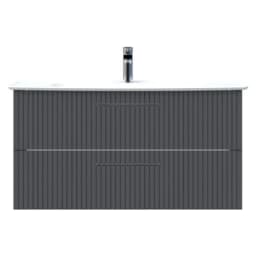 Creavit E10 100 Cm Antrasit 2 Çekmeceli Lavabo Dolabı görsel 1