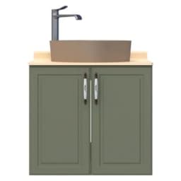 Creavit Perra 60 Cm Zeytuni Kapaklı Lavabo Dolabı görsel 1