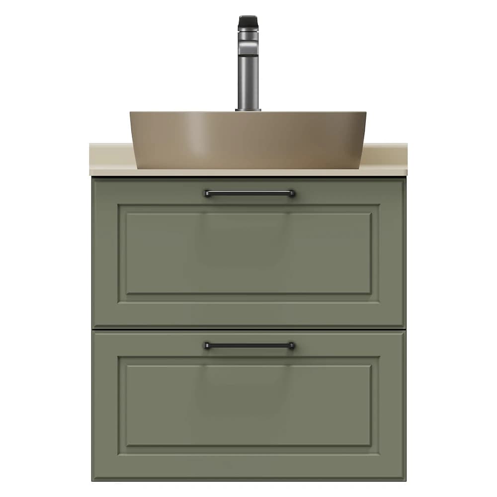 Creavit Perra 60 Cm Zeytuni 2 Çekmeceli Lavabo Dolabı