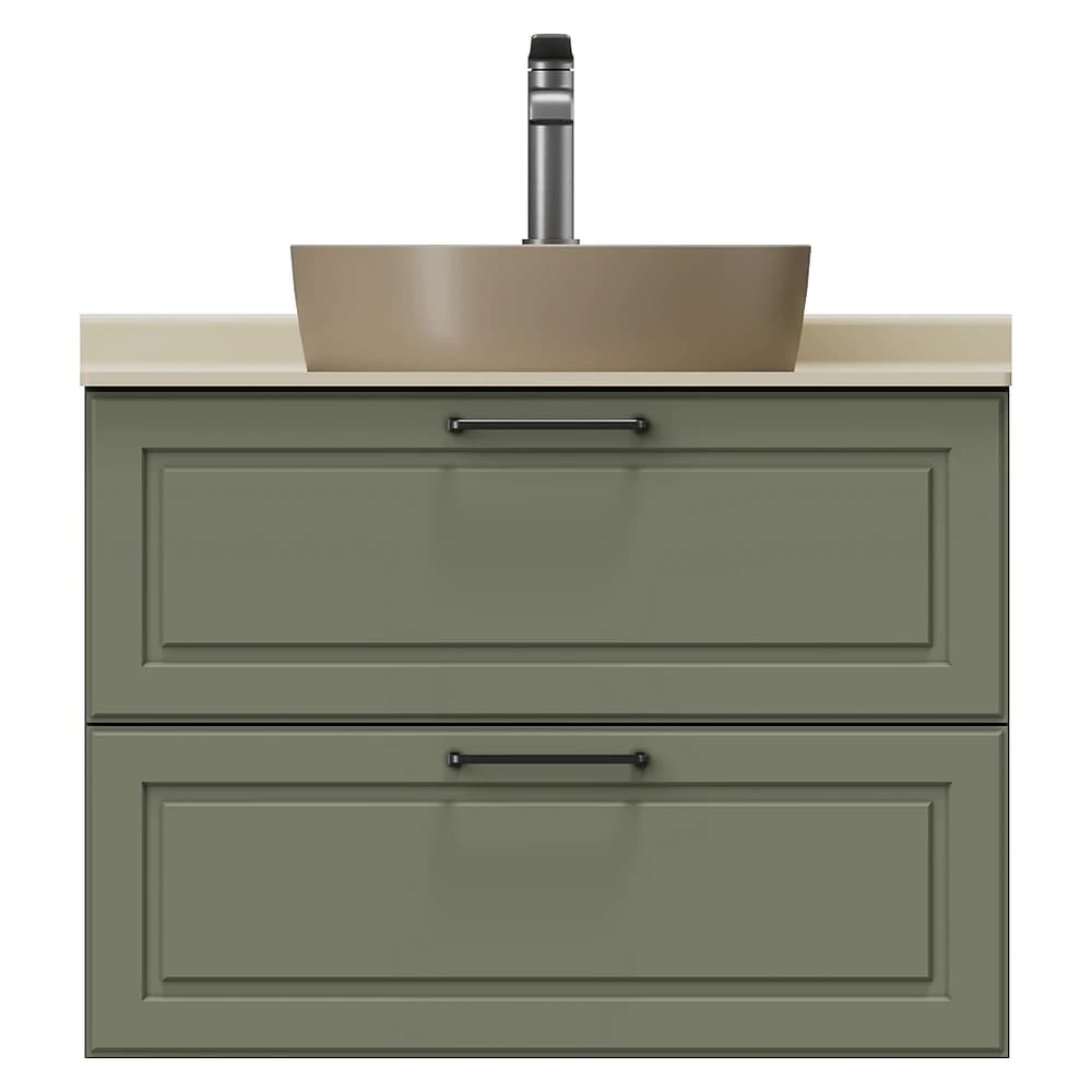 Creavit Perra 80 Cm Zeytuni 2 Çekmeceli Lavabo Dolabı