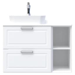 Creavit Perra 60+25 Cm Beyaz 2 Çekmeceli Lavabo Dolabı görsel 1