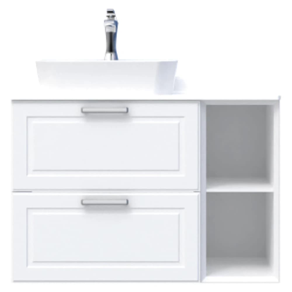 Creavit Perra 60+25 Cm Beyaz 2 Çekmeceli Lavabo Dolabı