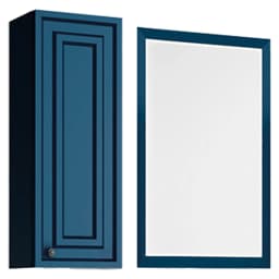 Creavit Kayra 30 Cm Mat Safir Mavi Ayna Yan Dolabı görsel 1