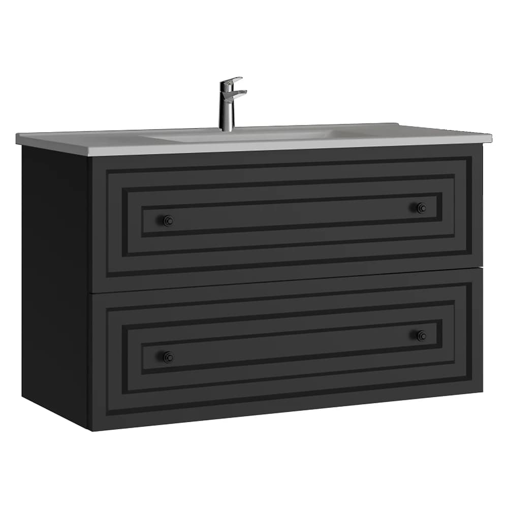 Creavit Kayra 100 Cm Mat Antrasit Çekmeceli Lavabo Dolabı