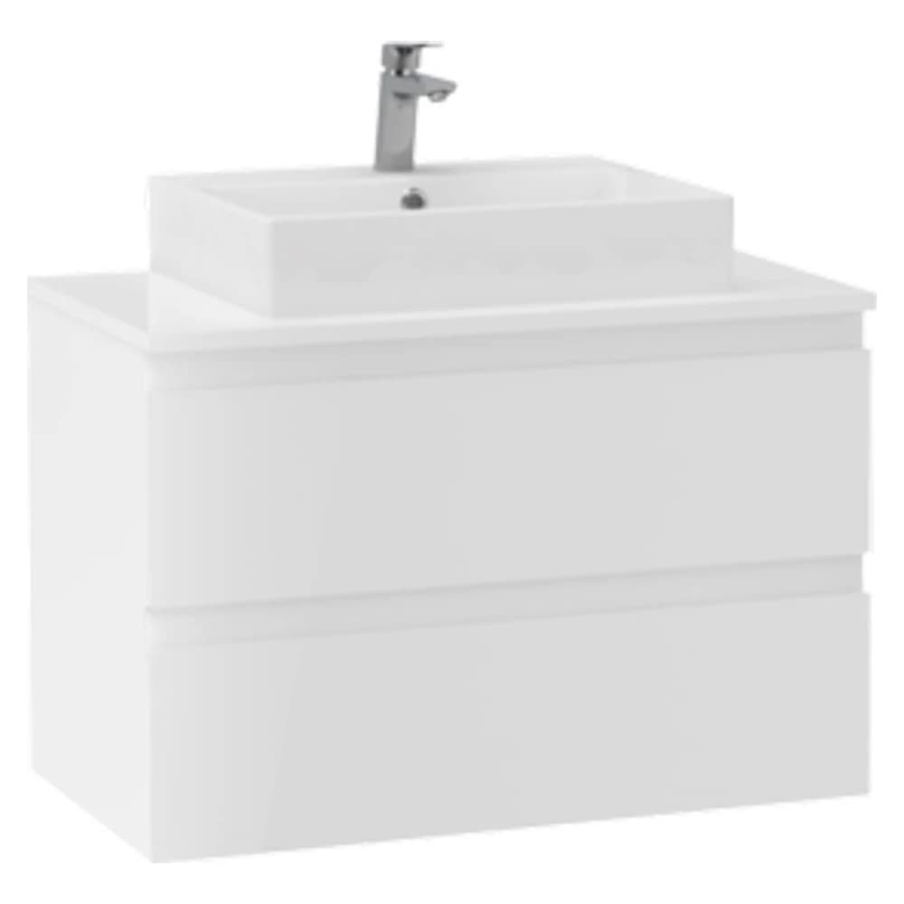 Creavit Alinda 80 Cm Parlak Beyaz Tablalı Lavabo Dolabı