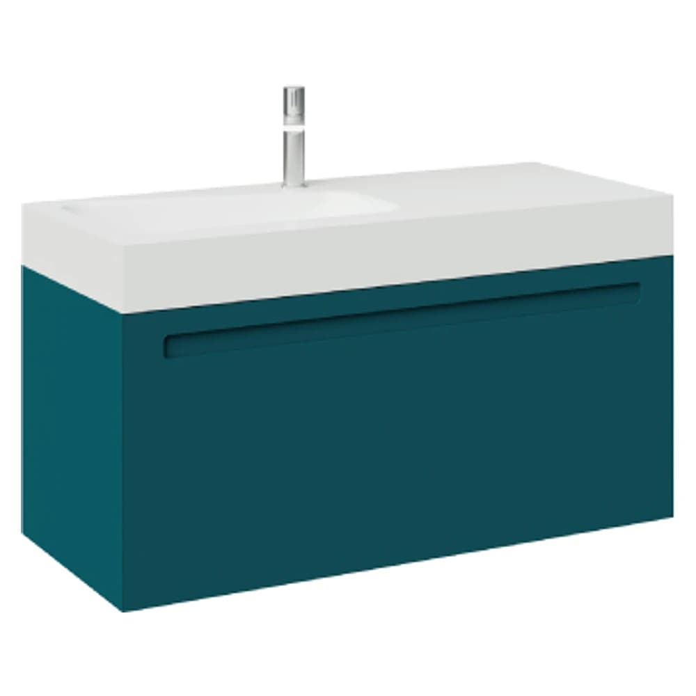 Creavit Recta 105 Cm Marin Mavi Lavabolu Dolap