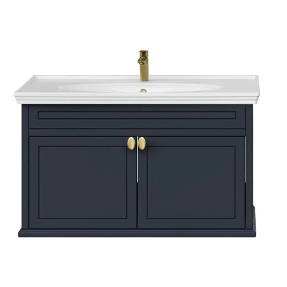 Creavit Antik 100 Cm Antrasit Kapaklı Lavabo Dolabı