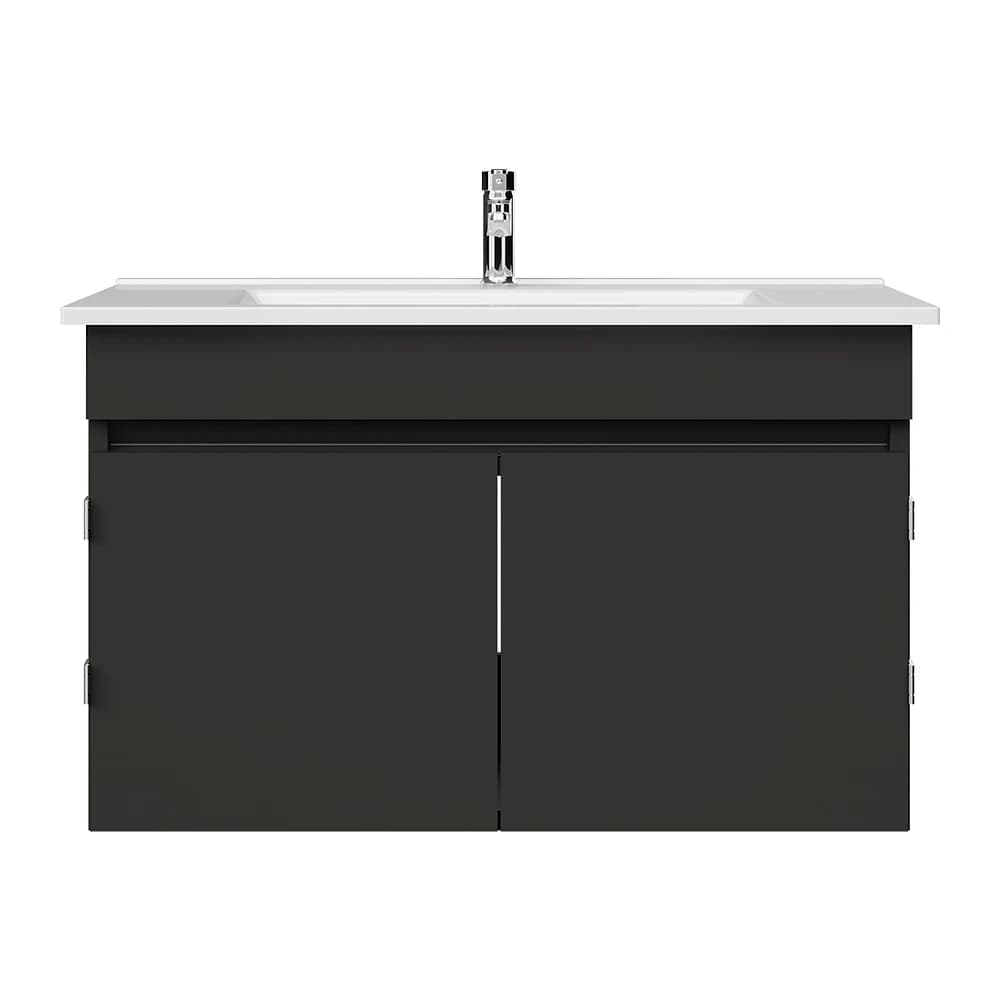 Creavit Flexio 80 Cm Antrasit Kapaklı Lavabo Dolabı