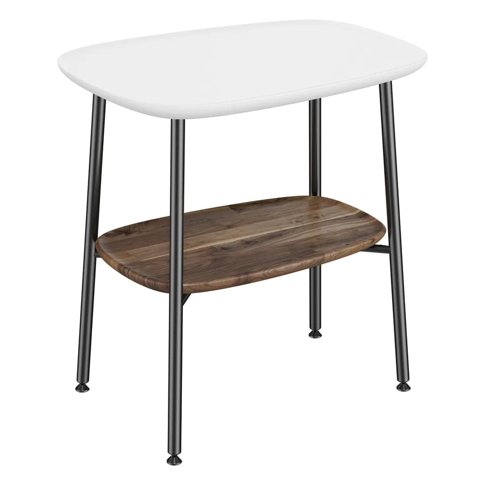 Vitra Plural 55 Cm Koyu Meşe Mat Beyaz Seramik Yan Ünite