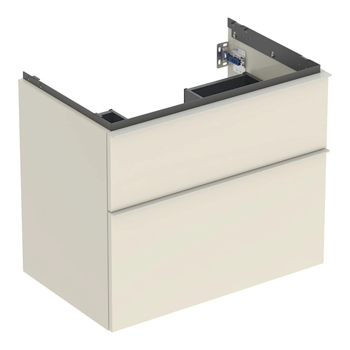 Geberit iCon 75 cm Çift Çekmeceli Lavabo Dolabı, Kum Grisi