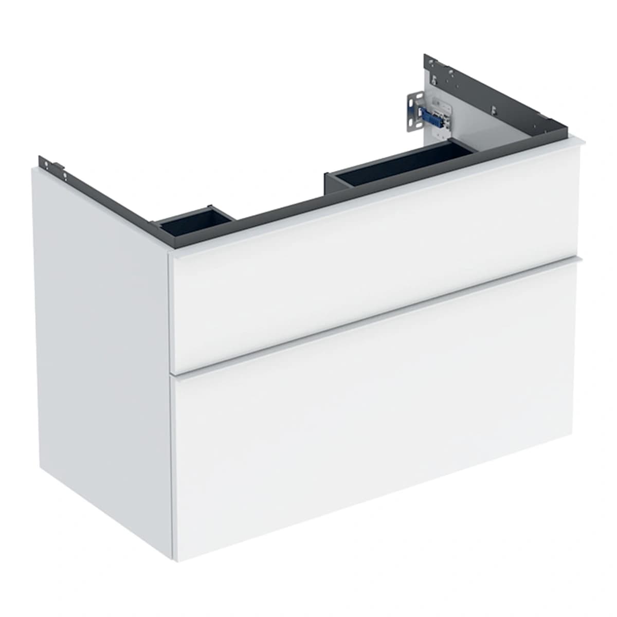 Geberit iCon 90 cm Parlak Beyaz Çift Çekmeceli Lavabo Dolabı