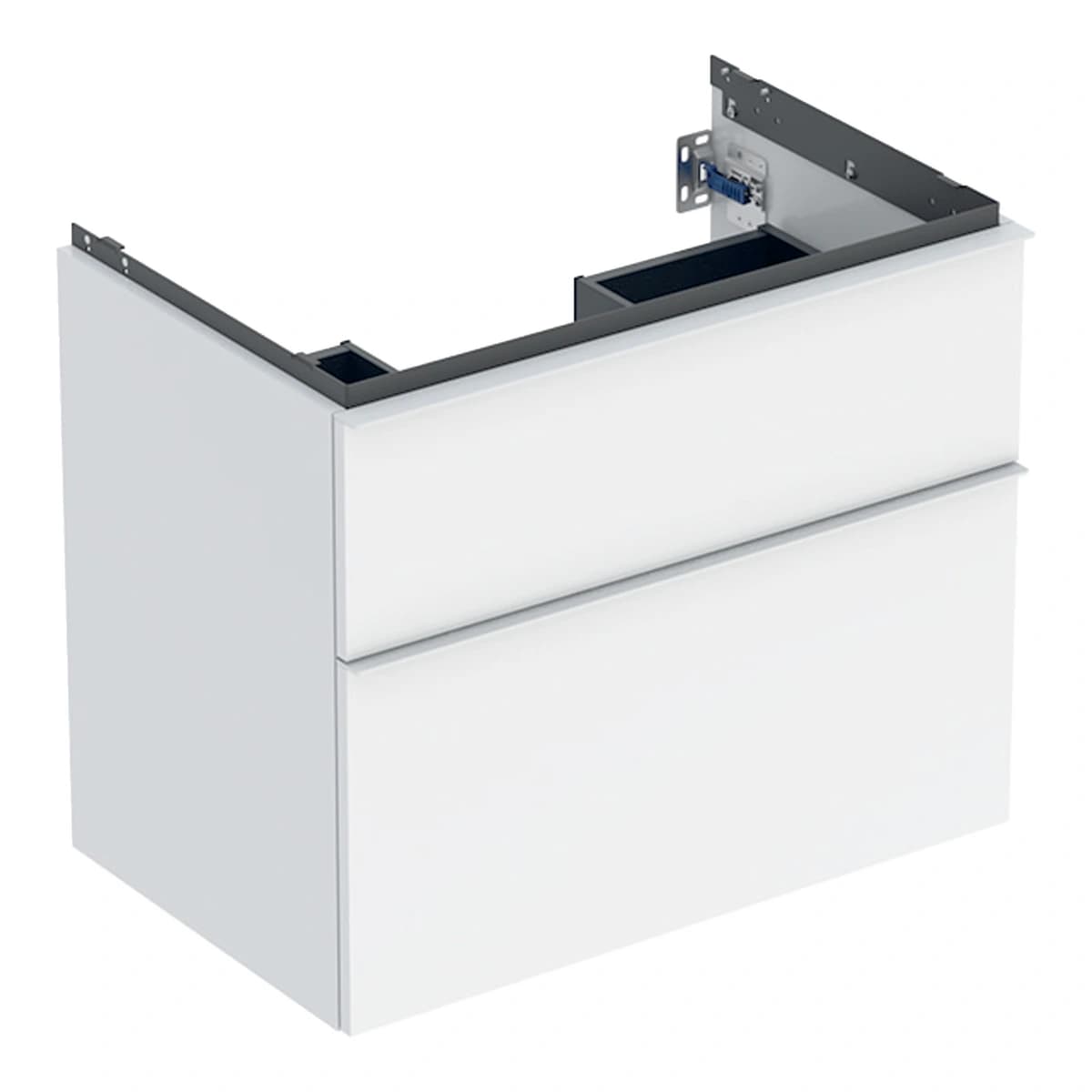 Geberit iCon 75 cm Çift Çekmeceli Lavabo Dolabı, Parlak Beyaz
